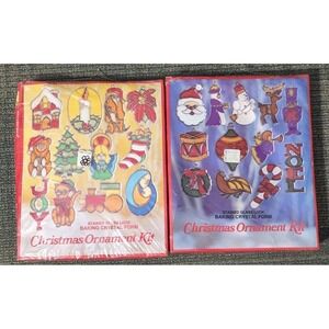 Vtg Suncatcher Ornament Kit Baking Crystals Christmas Eze Form 24 READ